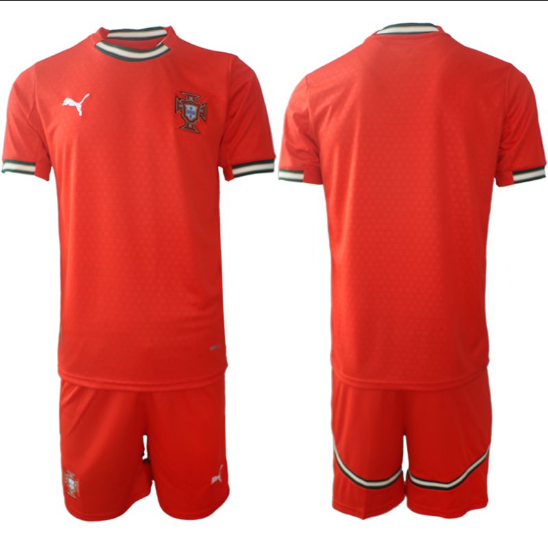Men 2025-2026 Season Portugal home red Blank Soccer Jerseys